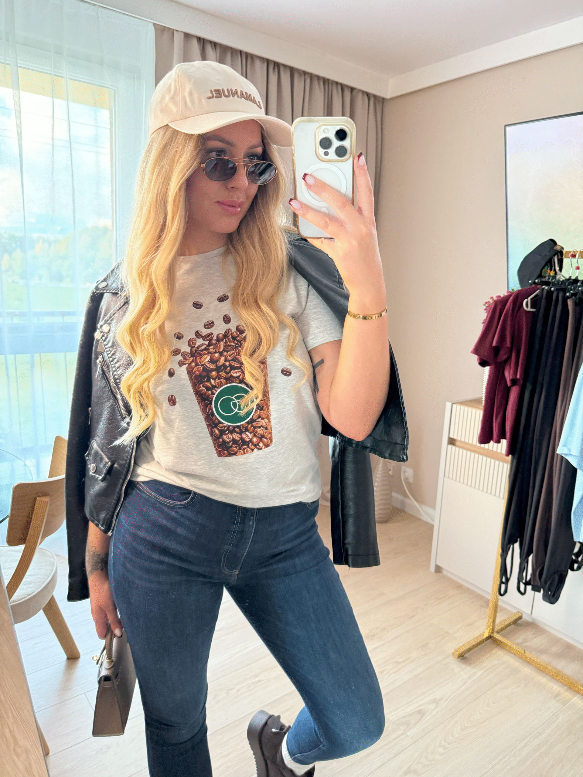 T-SHIRT COFFEE szary - obrazek 4