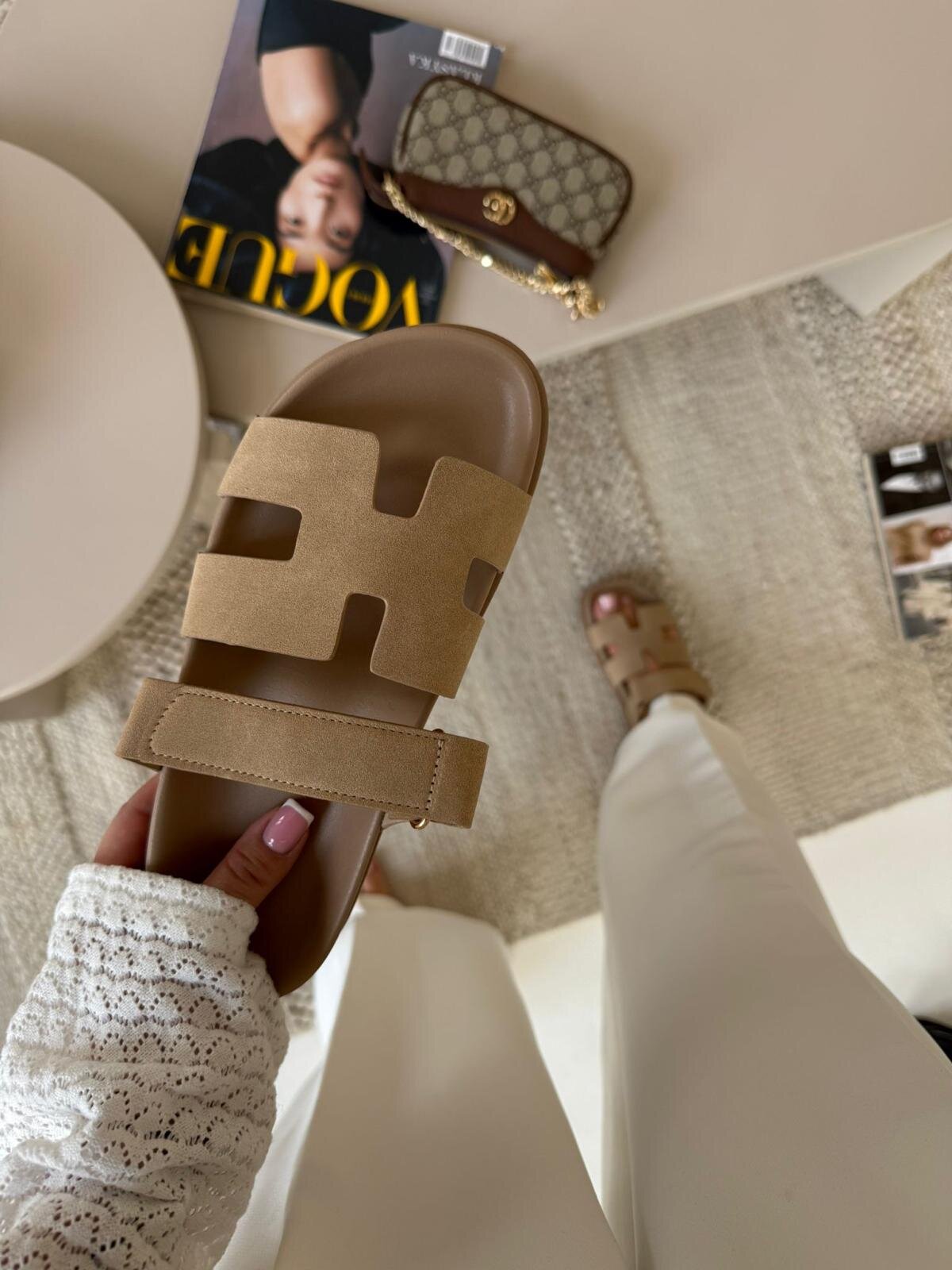 KLAPKI ICON - beżowe